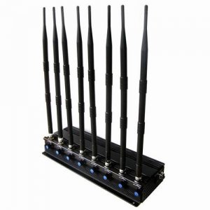 8 Bands Adjustable Powerful 3G Cellphone Jammer & WiFi GPS VHF UHF Lojack Jammer