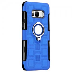 Cover Case for Samsung Galaxy S12 Pro Max Ring Dual Heavy Duty PC TPU Resistent - ROYAL BLUE