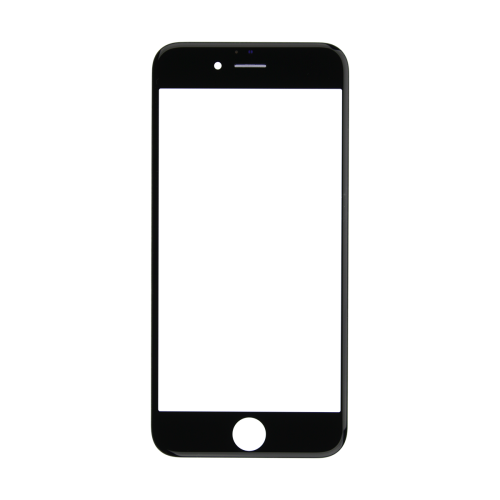 iPhone 12 Pro Glass Lens Screen and Front Frame - Black (Hot Melt Glue)