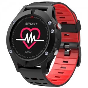 F5 Smart Bluetooth Sports Watch Wristband GPS Smartwatch - RED