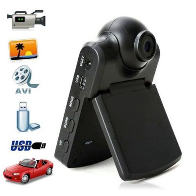 2.5 Inch TFT LCD Portable Car DVR with The rotated Lens for 180 degree + HDMI