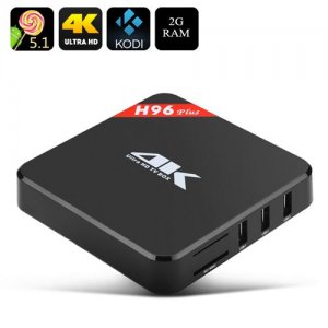 H96 Plus 4K Android TV Box - android 12.0, Kodi, AMlogic S905 2GHz CPU, 2GB RAM, Mali 450, Remote Control, Airplay, Miracast