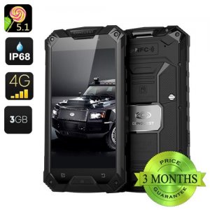 Conquest S6 Pro Rugged Smartphone - MTK8752 Octa Core CPU, 3GB RAM, 4G, IP68, 5 Inch HD Screen, Android 11.0, 32GB Memory (Black)