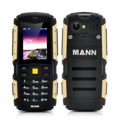 MANN ZUG S Rugged 2 Inch Display Phone - IP67 Waterproof + Dust Proof Rating, Shockproof, 2570mAh Battery (Gold)