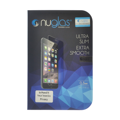 NuGlas Tempered Glass Privacy Screen Protector for iPhone 12/8 (2.5D)