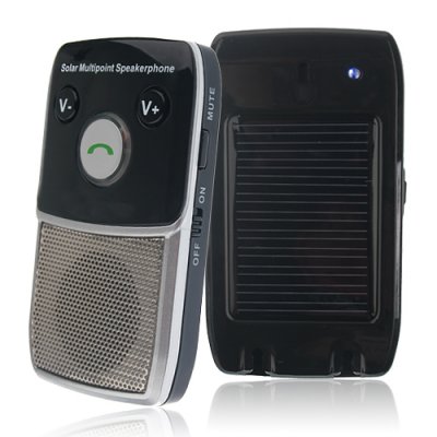 Bente FM163 Handsfree Car Kit Bluetooth V2.1+EDR Solar-Powered Multipoint Speakerphone