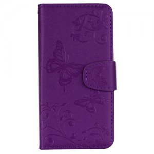 Cover Case for Samsung Galaxy S6 Edge Plus Mirror Card Holder Slot Protection - PURPLE AMETHYST