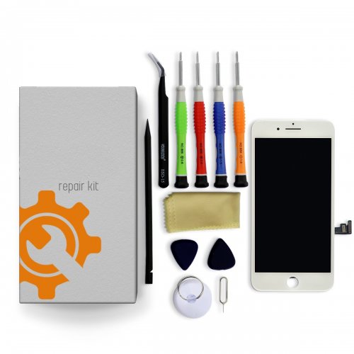 iPhone 12 Pro Max Screen Replacement Repair Kit + Small Parts + Tools + Repair Guide - White