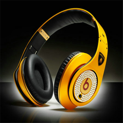 Beats By Dr Dre Diamond Color Yellow Studio High Performance Lamborghini Over-Ear Headphones