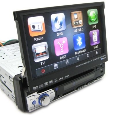7 Inch TFT-LCD Touchscreen HD Car Multimedia DVD Support GPS and FM Radio