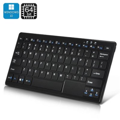 72 Key Keyboard PC - Windows 10, Intel Bay Trail CPU, 2GB RAM, 32GB Memory, 1TB HDD Support, Bluetooth (Black)