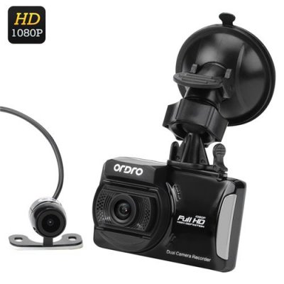 Ordro Q503 Full HD Car DVR + Parking Camera - 1/3 Inch CMOS, 1080P HD, 3 Axis G-Sensor, Loop Recording, Motion Detection