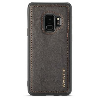 WHATIF for Samsung Galaxy S9 DIY Personality Kraft Paper Phone Case Cover - BLACK