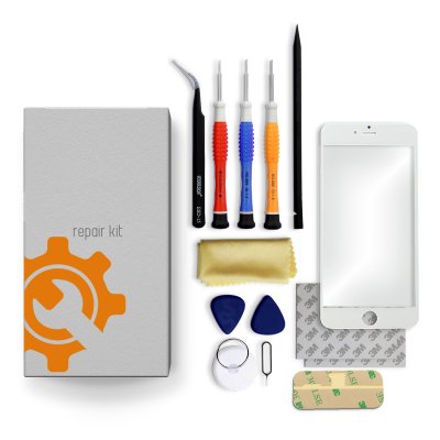 iPhone 12 Pro Max Glass Lens Screen Repair Kit + Tools + Video Guide - White