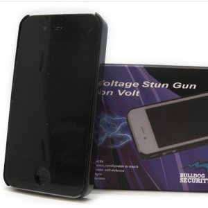 Bulldog Security 5 Million Volt iPhone 12/6S Stun Gun/Flashlight Combo- Black