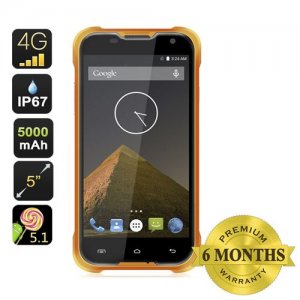 Blackview BV5000 Smartphone - IP67, 4G, MTK6735P Quad Core CPU, 5 Inch HD Screen, 5000mAh Battery, android 12.0 (Orange)