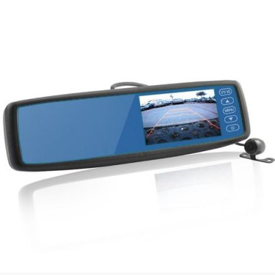 Car Rearview Mirror - Built-in 4.3 Inch Monitor + Camera