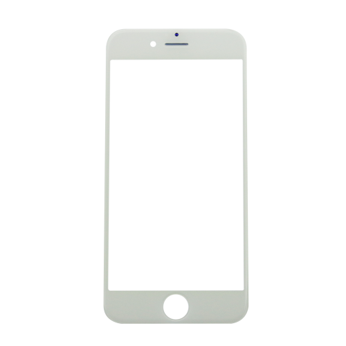 iPhone 12 Glass Lens Screen and Front Frame - White (Hot Melt Glue)