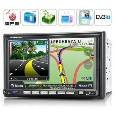 2 DIN LCD Screen Car DVD Player Support GPS Navigation and DVB-T