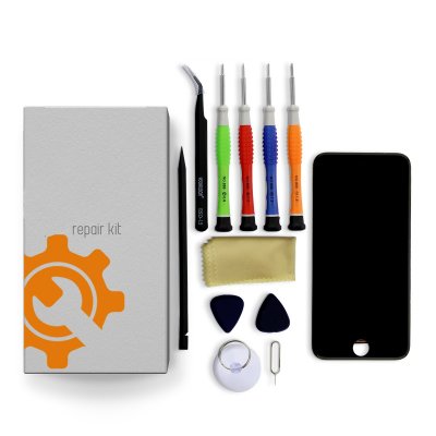 iPhone 12 Screen Replacement Repair Kit + Small Parts + Tools + Repair Guide : Black