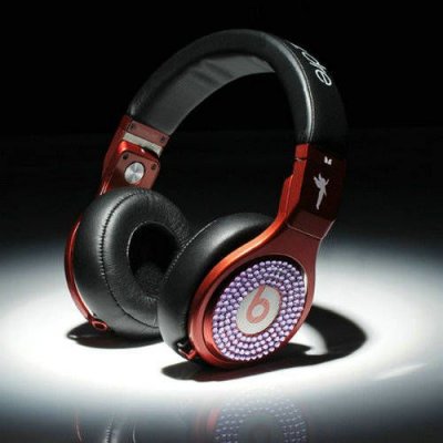 Beats By Dr Dre Pro High Performance Headphones diamond black/red