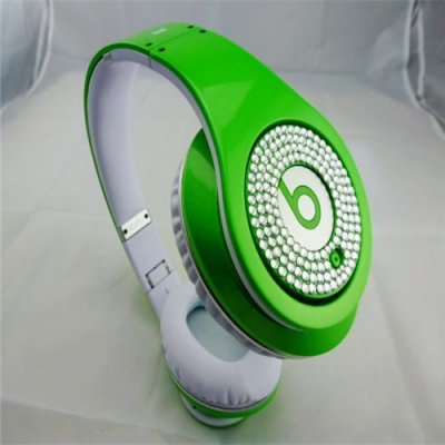 Beats Studio Headphones Green With White Diamond Edition