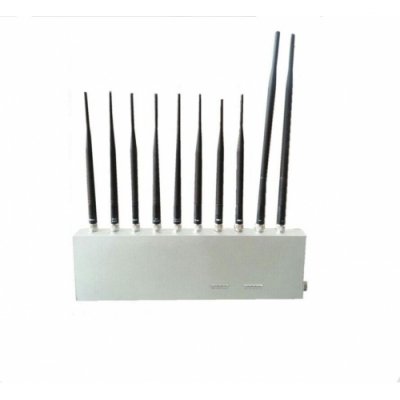 12W Powerful 10 Antennas GPS WiFi Bluetooth LoJack UHF VHF 3G 4G Phone Jammer