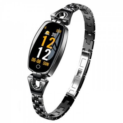 LYMOC H8 Women Fashion Smartwatch Metal Watch Smart Bracelet - BLACK