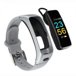 J16 Bluetooth Earphone Wristband Smart Heart Rate Bracelet Calls Receive-Reject - GRAY