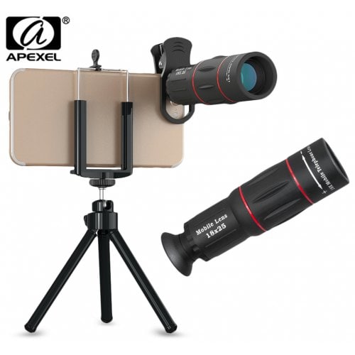 APEXEL APL - T18ZJ 18X Optical Zoom Telephoto Telescope - BLACK