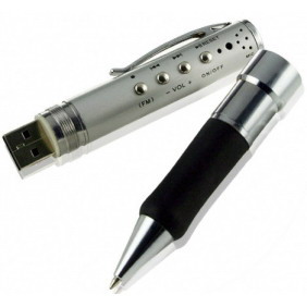 MP3 Player USB Pen Voice Recorder with FM Tuner - 4GB