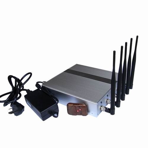 5 Band Cellphone GPS signal Jammer with Remote Control