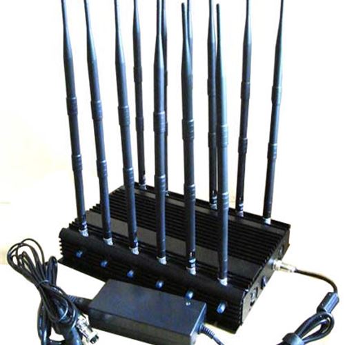 12-band Jammer GSM DCS Rebolabile 3G 4G WIFI GPS and RF Bugs from 130 to 500 Mhz