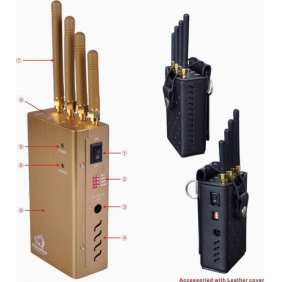 Handheld GPS and Phone Jammer with Four Bands and Single-Band Control - For Worldwide all Networks