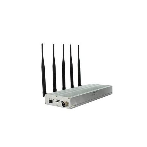 5 Antennas Desktop Mobile Phone UHF Audio Signal Jammer