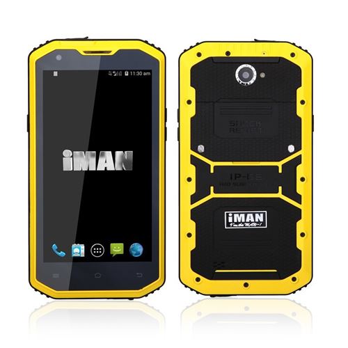 iMAN i8800 Smartphone 5.5 Inch HD Screen IP68 MSM8916 Quad Core 1GB 8GB - Yellow