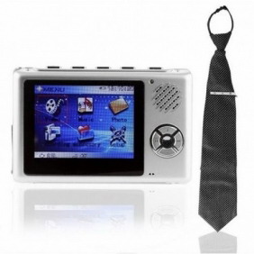 Tie Style Spy Camera with 2.5 inch LCD MP4 Player and 512MB Flash Memory