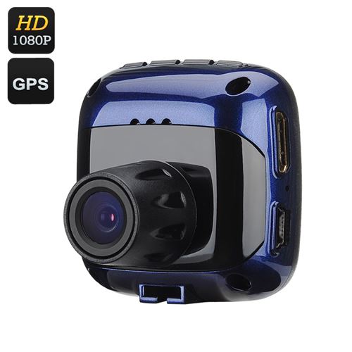 Mini 1080P Car DVR - 1/4 Inch CMOS Sensor, 120 Degree View, 1.5 Inch LCD Screen, Rearview Mirror, Built-in GPS, HDMI