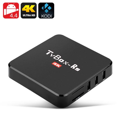 V-Box Android TV Box - 4Kx2K Resolution, Wi-Fi, Quad Core CPU, 1GB RAM + 8GB ROM, DLNA/Miracast/Airplay Support, KODI 16.0