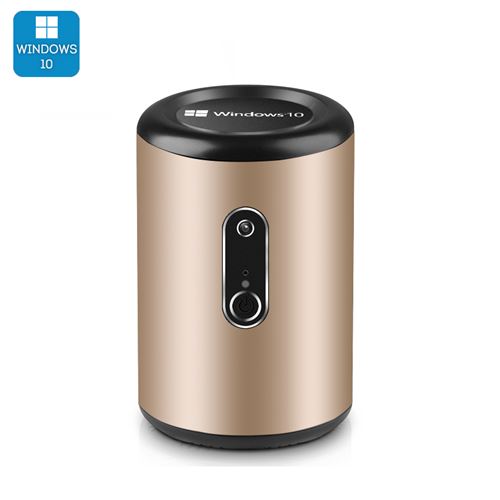 Intel Mini PC "Win Pro G2" - Windows 10, CR Z3735F Quad Core CPU, Wi-Fi, 2MP Camera, Bluetooth 4.0 (Gold)