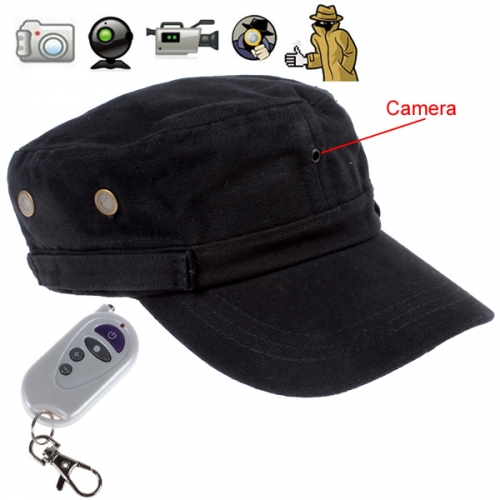 2 Million Pixels 1280 X 720 Hidden Pinhole Video Recorder Cap with Remote Controller