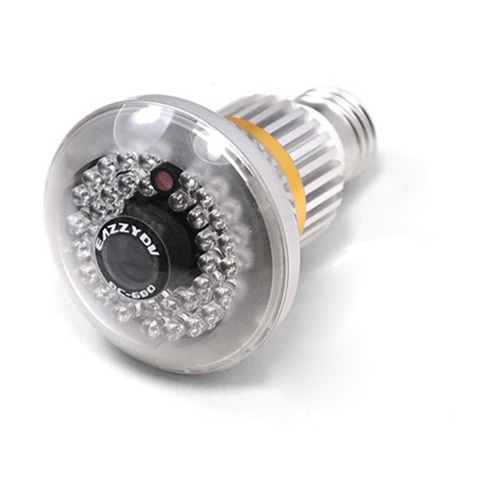 1/4" CMOS sensor Night Visible Bulb CCTV Camera with SD Card Slot and Remote